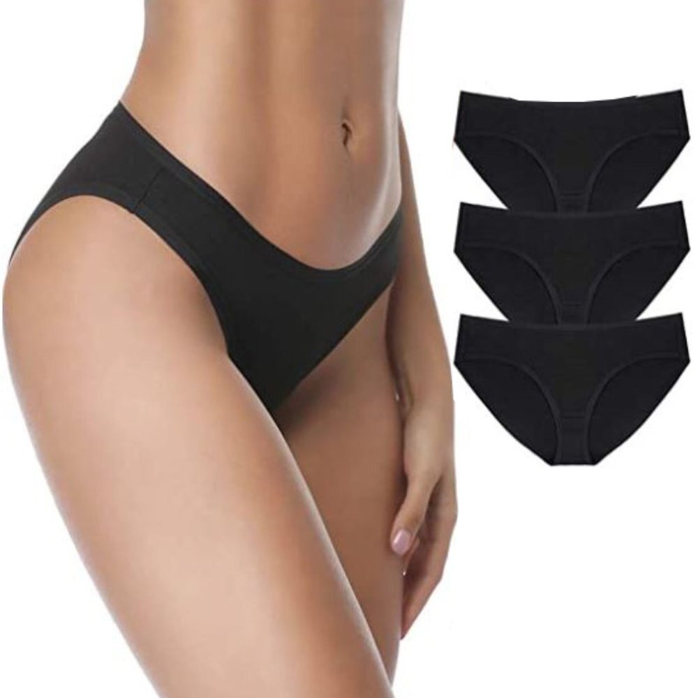 3 Pack Cotton Women Underwear Breathable Bikini